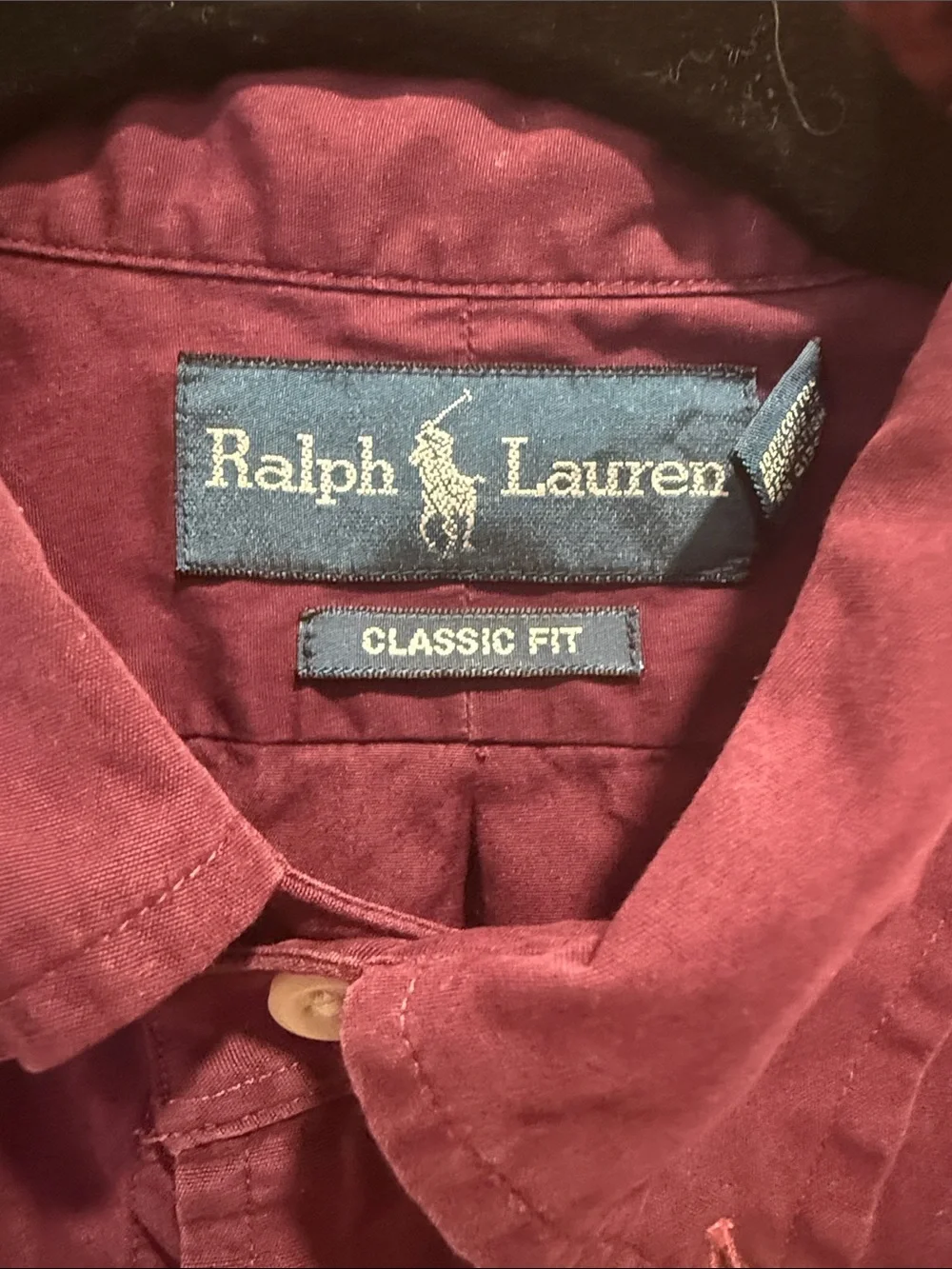 Polo by Ralph Lauren Button-Down Shirt — Maroon Size Small